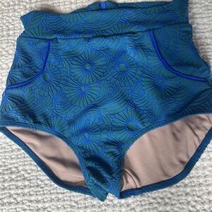 Seea Blue and Green Floral Women's Shorts